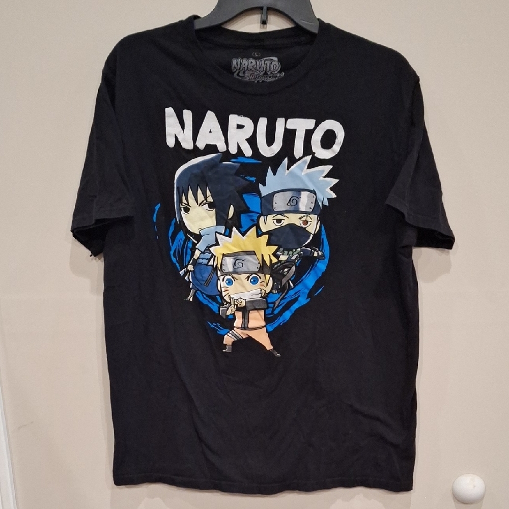 Mens Ripple Junction Black Naruto Short Sleeve Tee